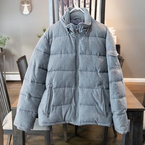 Guess Heavy Wool & Polyester Puffer Coat Large